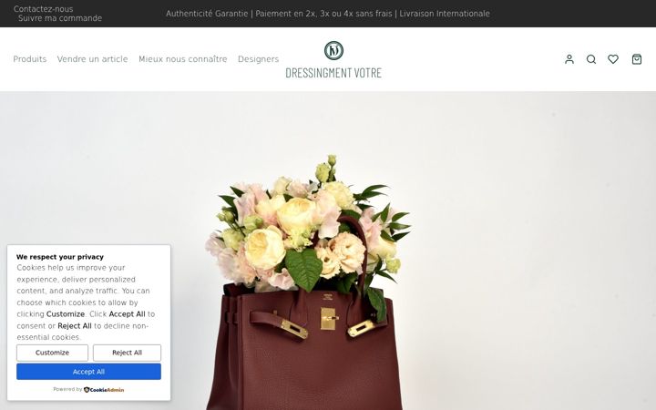 Screenshot of dressingmentvotre.com