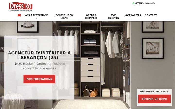 Screenshot van dressko.fr