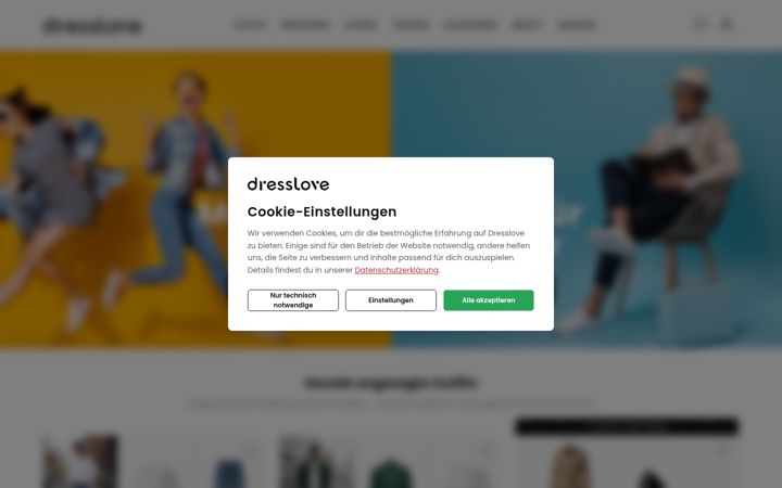 Screenshot of dresslove.de