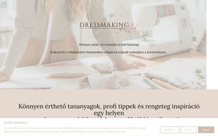 Screenshot of dressmakingclub.com