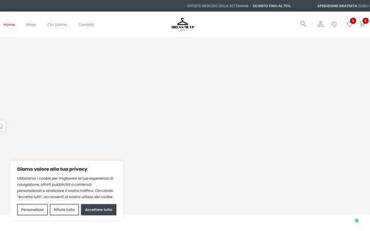 Screenshot of dressmeupstore.it