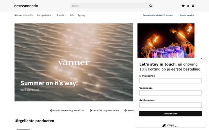 Screenshot of dressnocode.com