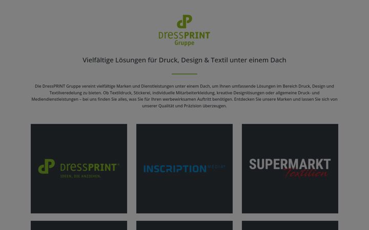 Screenshot of dressprint-gruppe.de