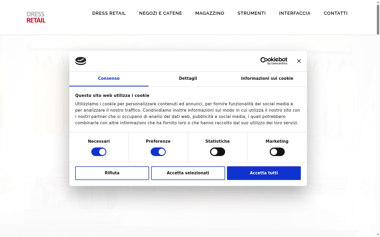 Screenshot of the consent banner shown before any interaction