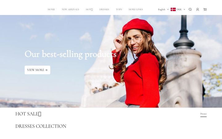 Kuvakaappaus sivustosta dressupx.com