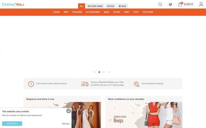 Screenshot of dressyou.net