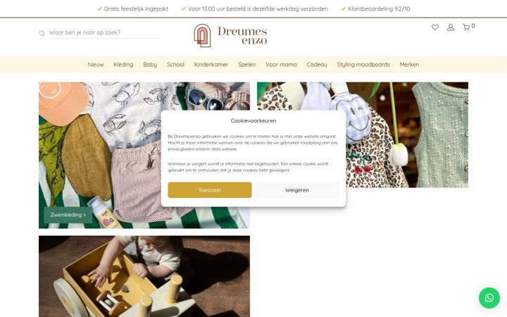 Screenshot of dreumesenzo.nl