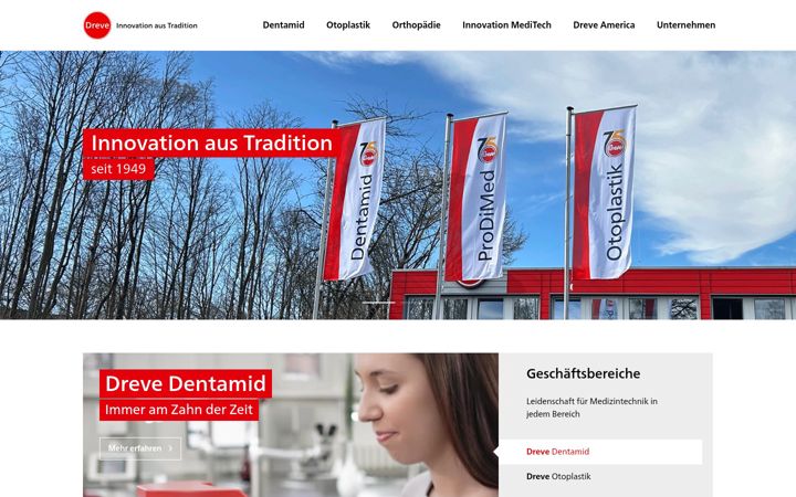 Screenshot of dreve.de