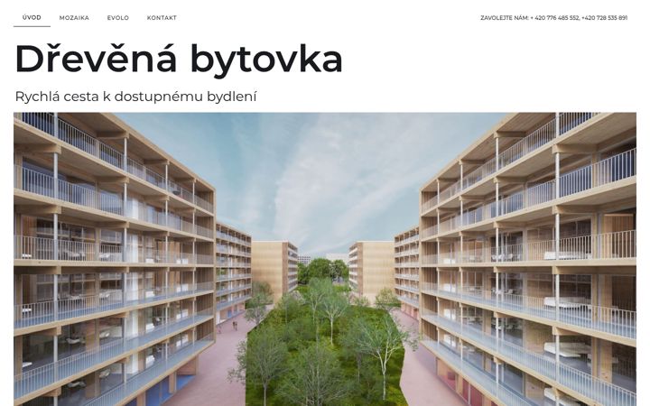 Snímek obrazovky drevena-bytovka.cz