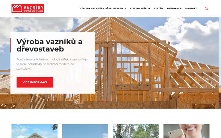 Snímek obrazovky drevene-vazniky.cz