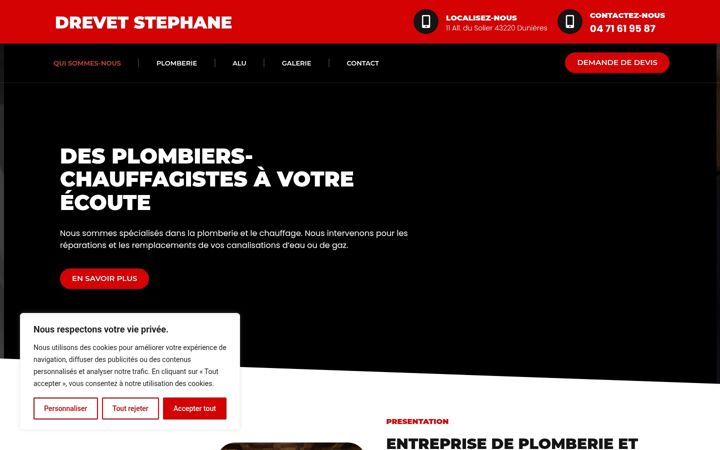 Screenshot of drevet-plombier-alu.fr