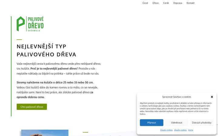 Kuvakaappaus sivustosta drevo-grunwald.cz