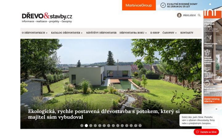 Kuvakaappaus sivustosta drevoastavby.cz