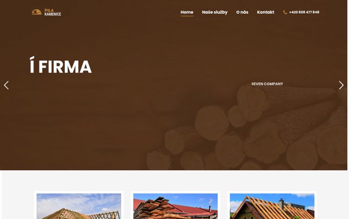 Kuvakaappaus sivustosta drevokamenice.cz