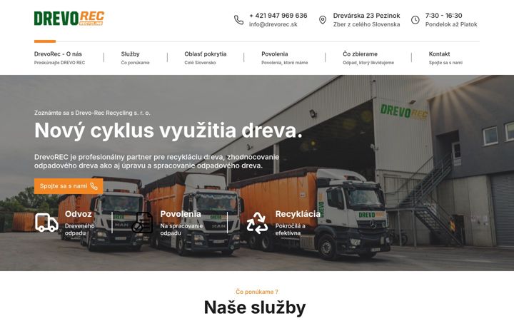 Ekrano kopija drevorec.eu