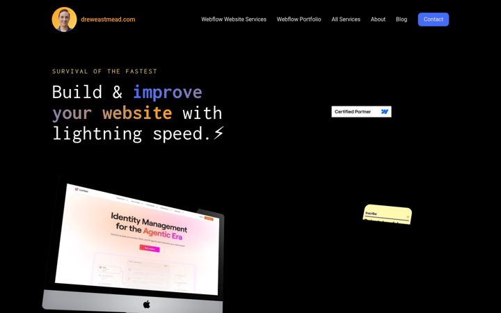 Screenshot of dreweastmead.com