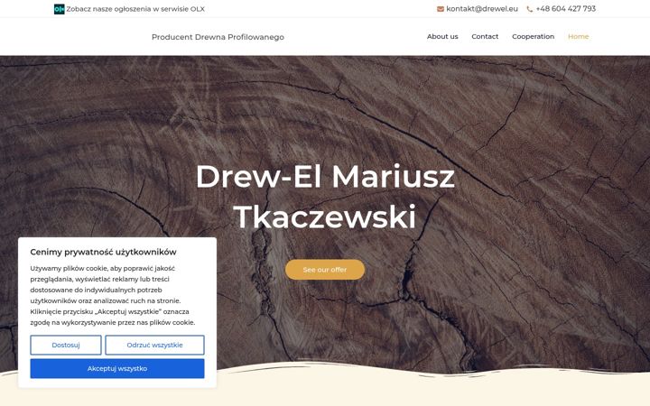 Ekrano kopija drewel.eu