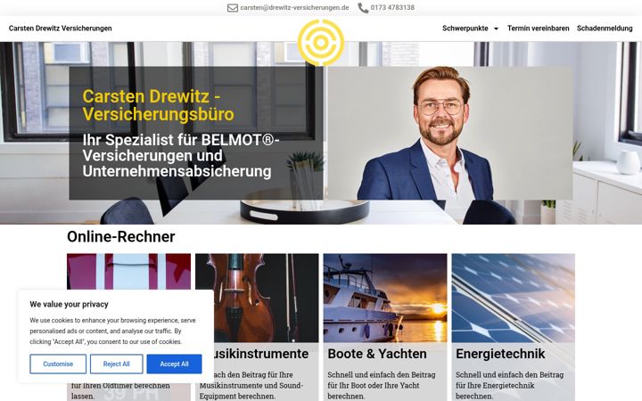 Screenshot of drewitz-versicherungen.de