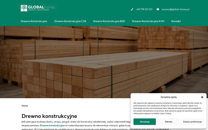 Captura de ecrã de drewno-konstrukcyjne.com.pl