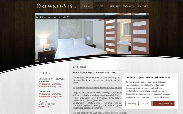 Kuvakaappaus sivustosta drewno-styl.info