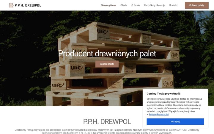 Captura de ecrã de drewpolgil.pl