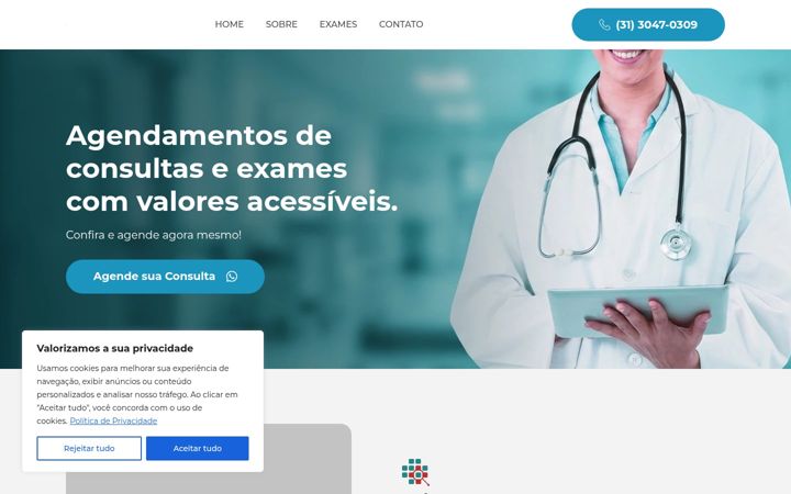 Screenshot von drexamebetim.com.br