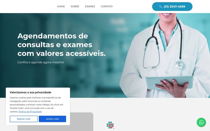 Screenshot von drexamevendanova.com.br