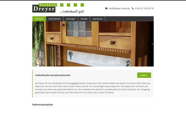 Screenshot of dreyer-melle.de