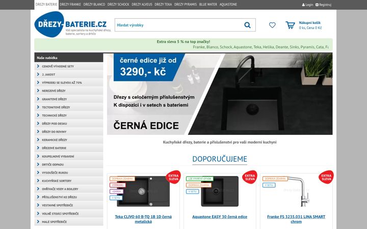 Snímek obrazovky drezy-baterie.cz