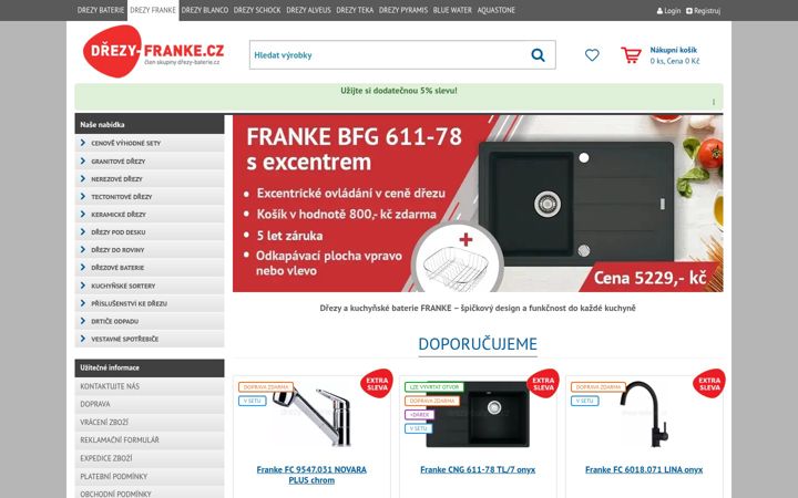 Snímek obrazovky drezy-franke.cz