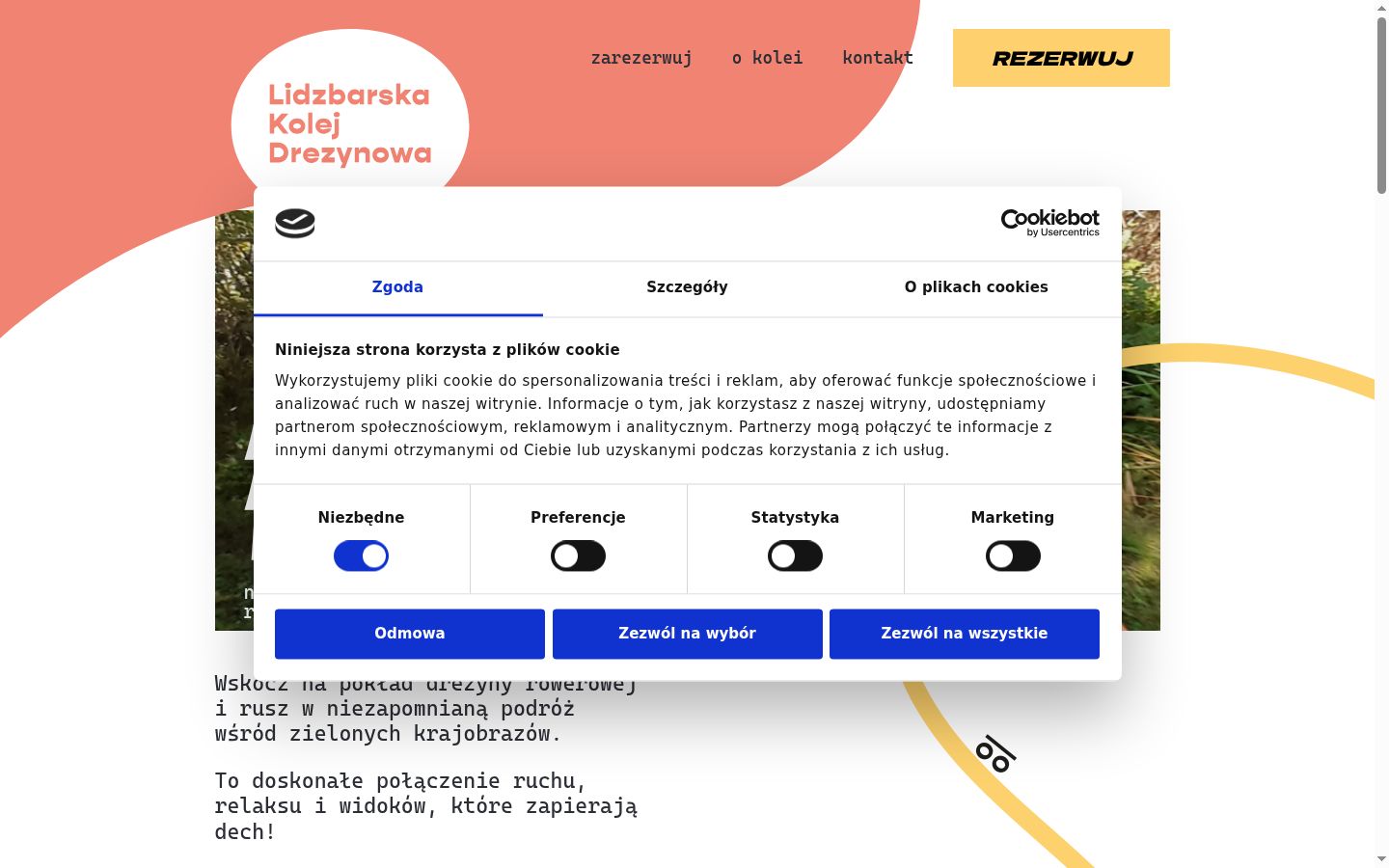 Captura de ecrã do banner de consentimento apresentado antes de qualquer interação