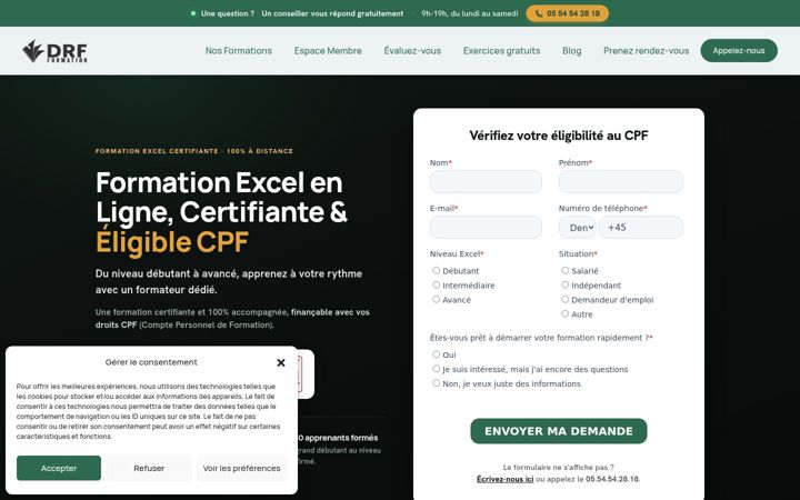 Screenshot of drf-formation.fr