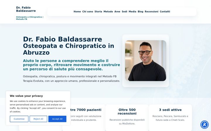 Screenshot of drfabiobaldassarre.it