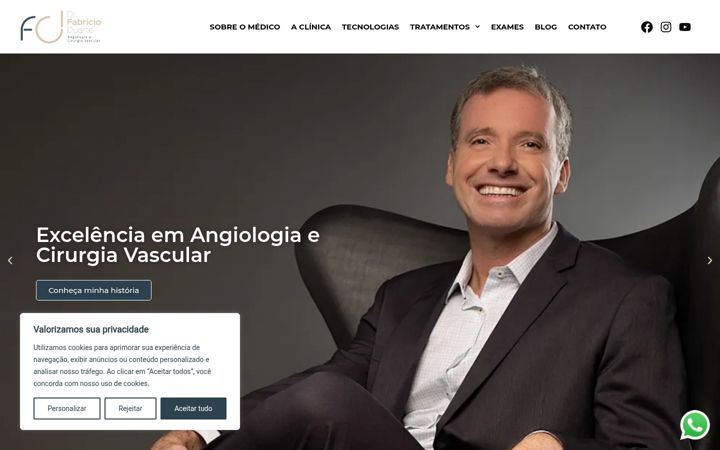 Ekrano kopija drfabricioduarte.com.br