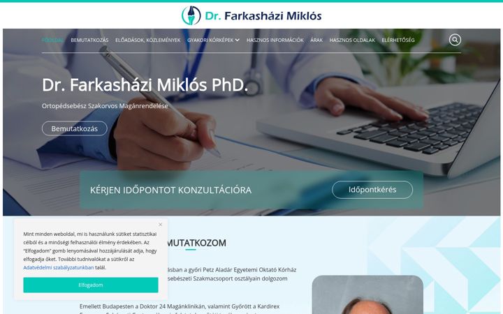 Ekrānuzņēmums no drfarkashazimiklos.hu