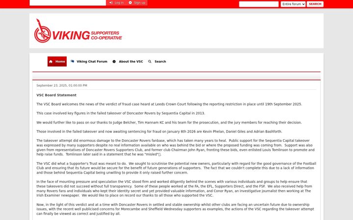 Screenshot of drfc-vsc.co.uk