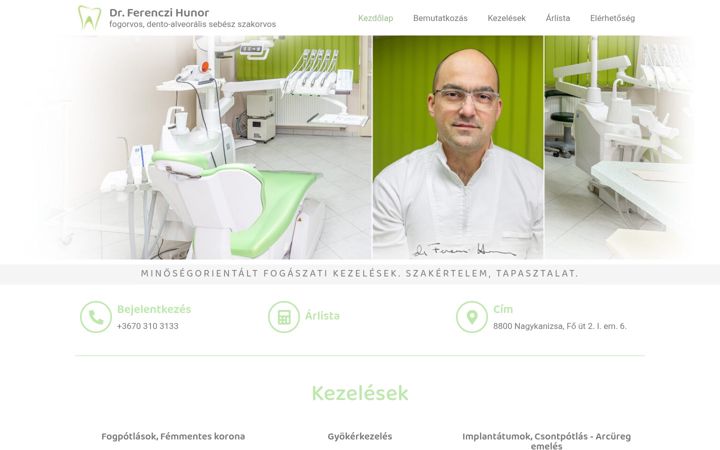 Ekrānuzņēmums no drferenczi.hu