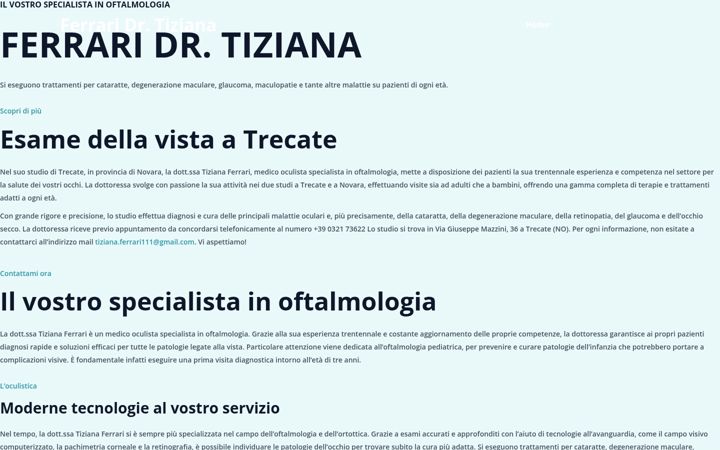 Screenshot of drferrarioculista.it