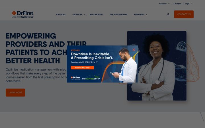 Screenshot ta' drfirst.com