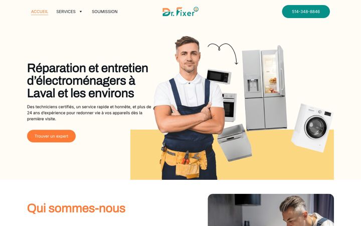 Skjámynd af drfixer.ca