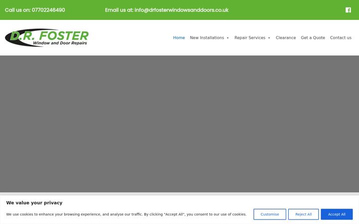 Captură de ecran a drfosterwindowsanddoors.co.uk