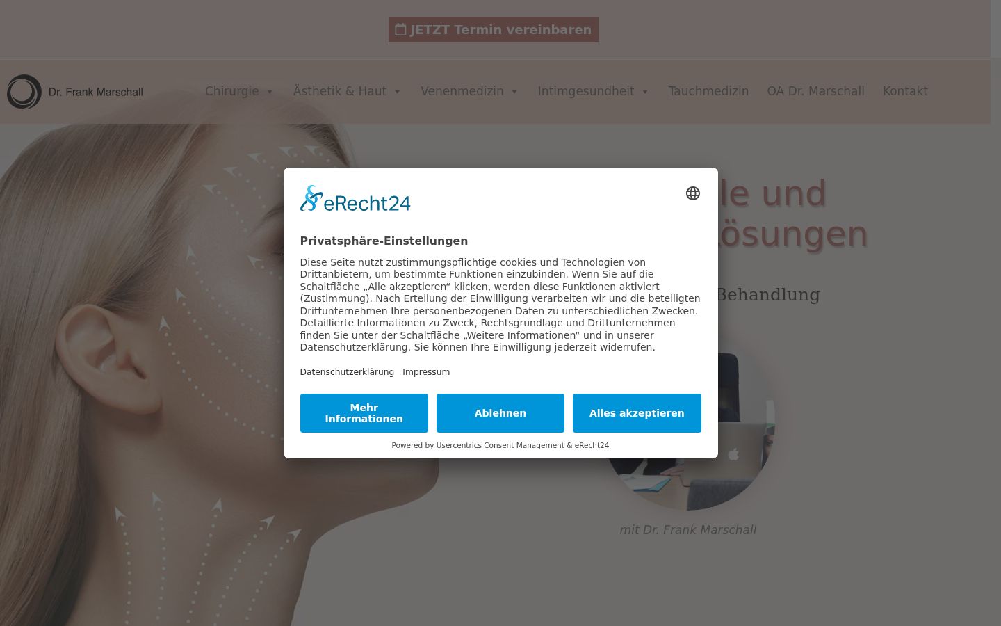 Sutikimo reklamjuostės, rodytos prieš bet kokią sąveiką, ekrano kopija