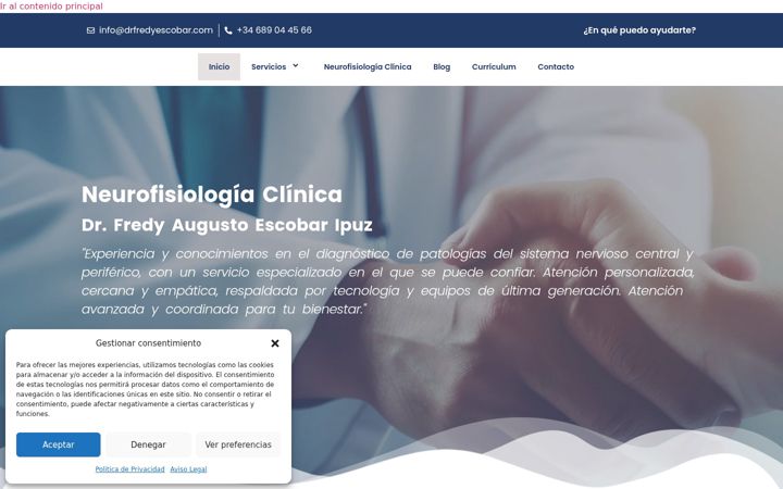 Screenshot of drfredyescobar.com