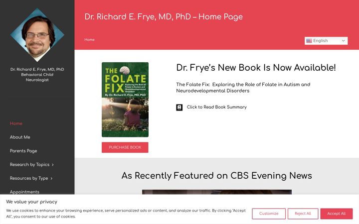 Screenshot of drfryemdphd.com