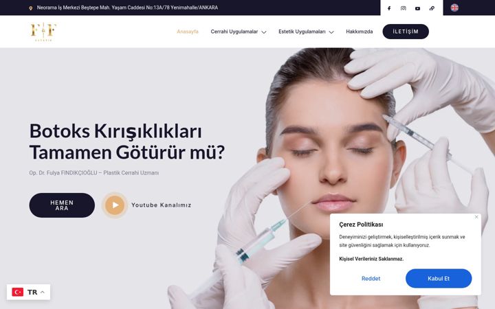 Screenshot of drfulyafindikcioglu.com