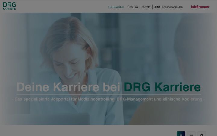 Screenshot of drg-karriere.de