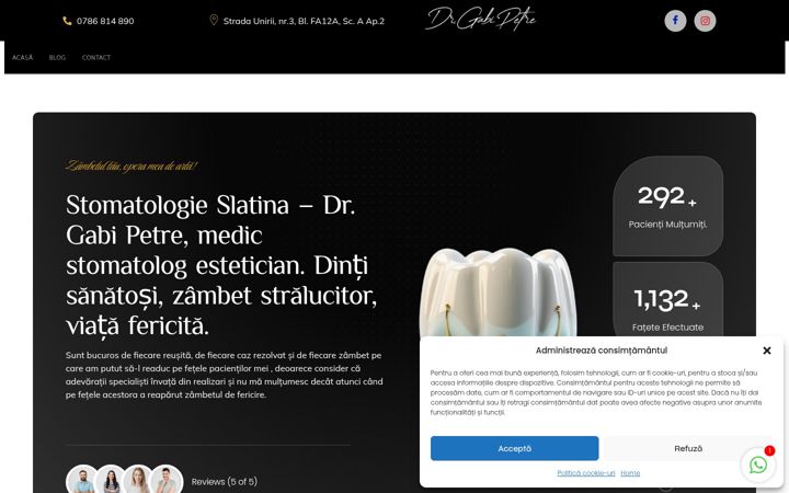 Screenshot of drgabipetre.ro