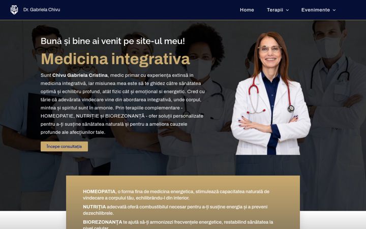 Screenshot of drgabrielachivu.ro