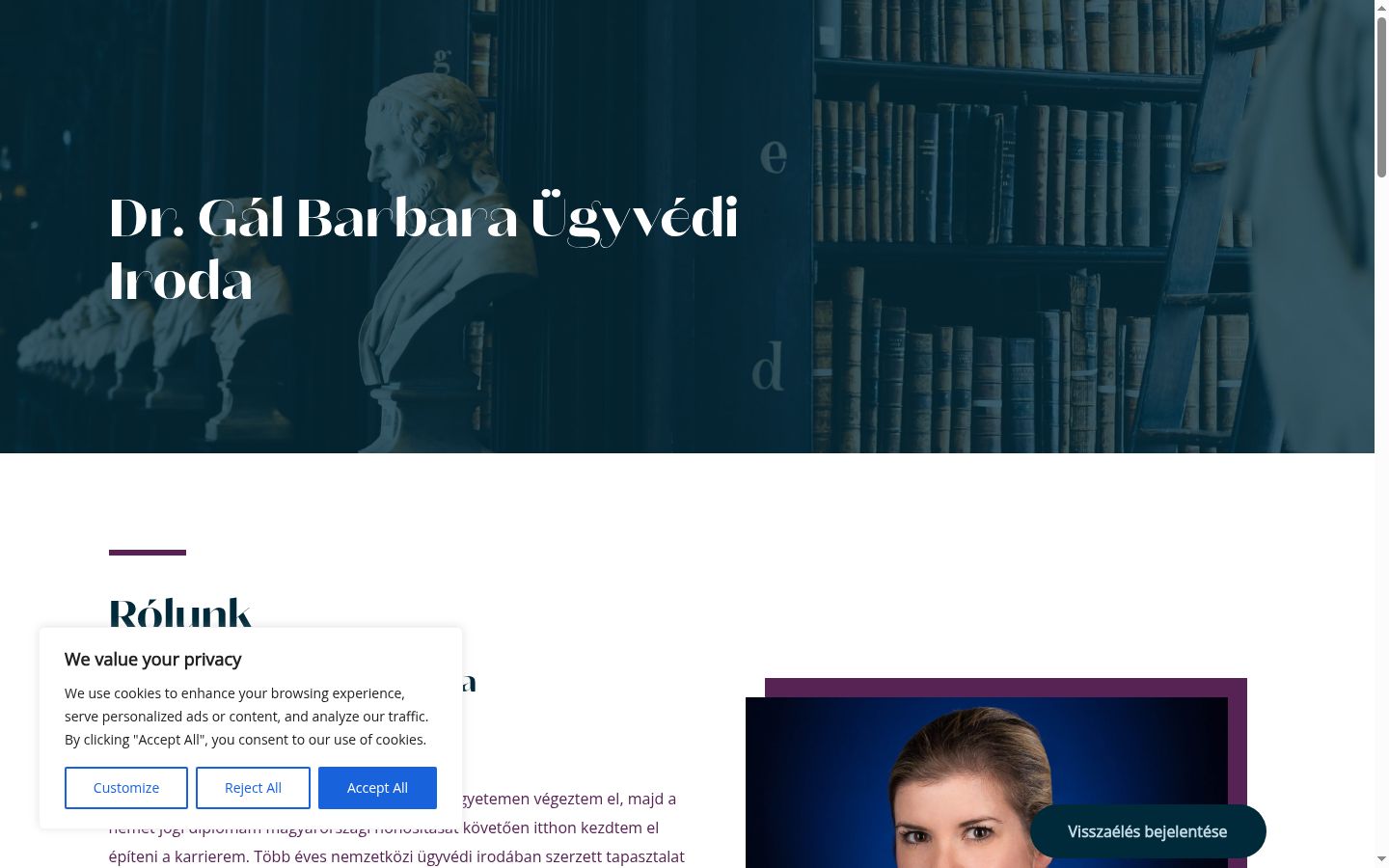 Screenshot of the consent banner shown before any interaction