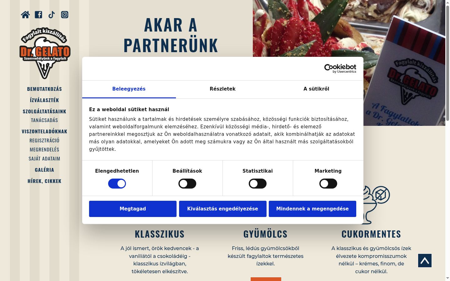 Ekrānuzņēmums ar piekrišanas baneri, kas tika rādīts pirms jebkādas mijiedarbības